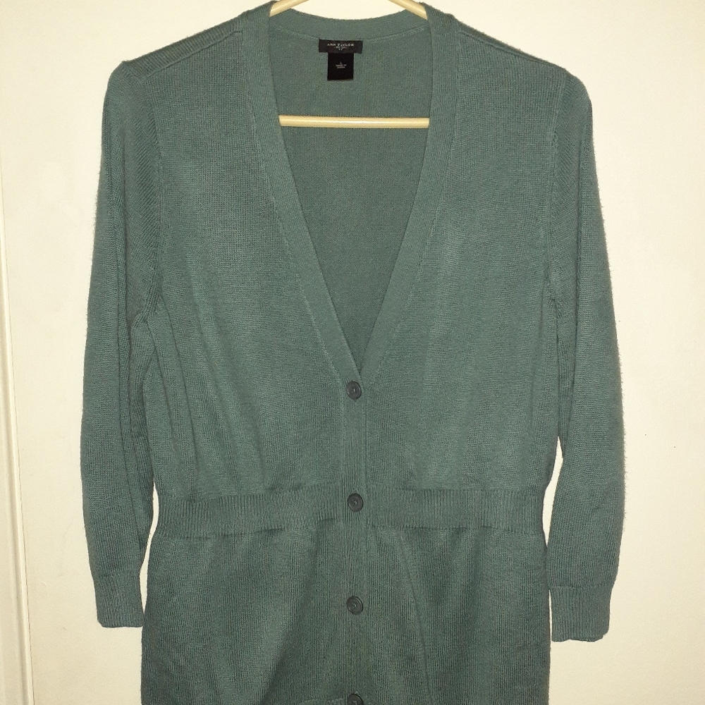 Ann Taylor soft green cardigan